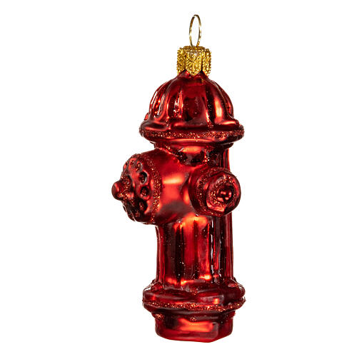 Fire hydrant, blown glass Christmas tree decoration 4