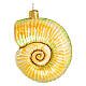 Nautilus shell, blown glass Christmas tree decoration s1