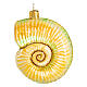 Nautilus shell Christmas tree blown glass decoration s1