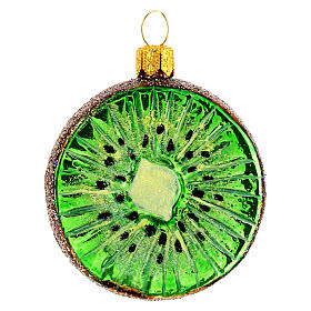 Kiwi Christmas tree decoration blown glass