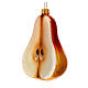 Pear Christmas tree decoration blown glass s3