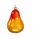 Pear Christmas tree decoration blown glass s5