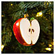 Half an apple, blown glass, Christmas tree decoration s2