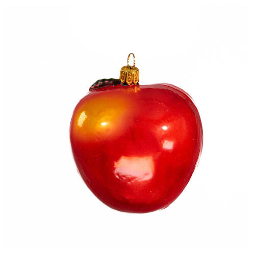 Jabłko połówka dekoracja na choinkę szkło dmuchane 5