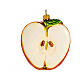Jabłko połówka dekoracja na choinkę szkło dmuchane s1