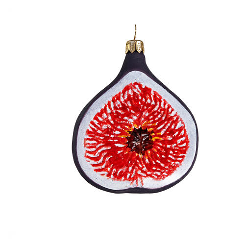 Fig, blown glass, Christmas tree decoration 1