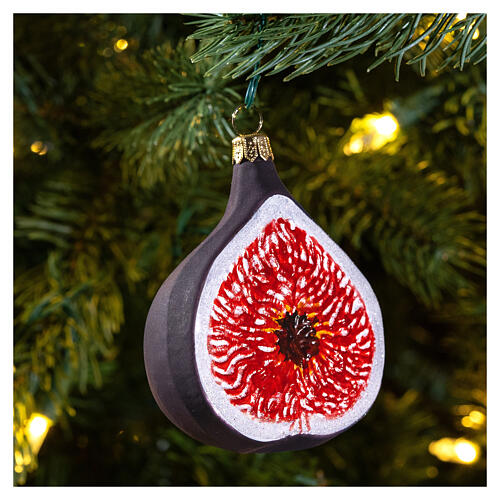 Fig, blown glass, Christmas tree decoration 2