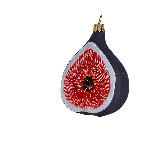 Fig, blown glass, Christmas tree decoration 3