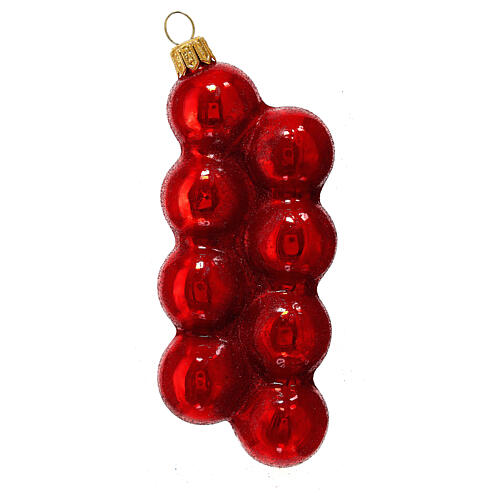 Pomodorino grappolo decorazioni albero Natale vetro soffiato 4