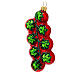 Pomodorino grappolo decorazioni albero Natale vetro soffiato s1