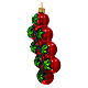 Pomodorino grappolo decorazioni albero Natale vetro soffiato s3