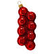Pomodorino grappolo decorazioni albero Natale vetro soffiato s4