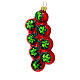 Bunch of cherry tomatoes blown glass Christmas tree decoration s1