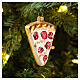 Pizza slice Christmas tree decoration in blown glass s2