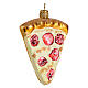 Pizza slice Christmas tree decoration in blown glass s4