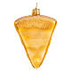 Pizza slice Christmas tree decoration in blown glass s5