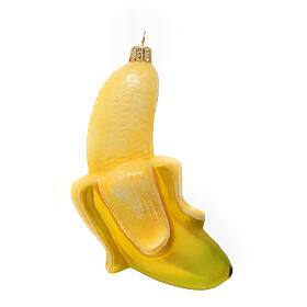 Banane ornement pour sapin de Noël verre soufflé