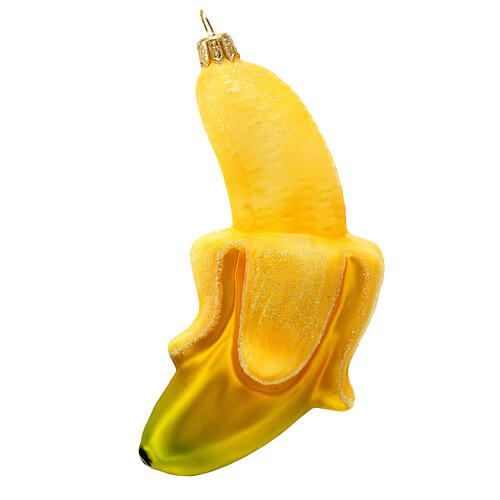 Banan dekoracja na choinkę szkło dmuchane 3