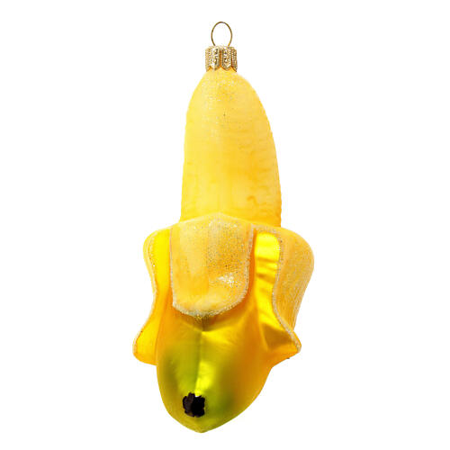 Banan dekoracja na choinkę szkło dmuchane 4