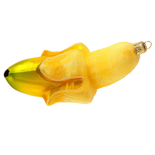 Banan dekoracja na choinkę szkło dmuchane 5