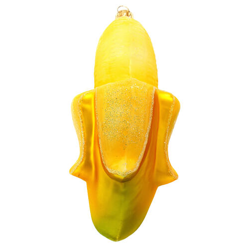 Banan dekoracja na choinkę szkło dmuchane 6