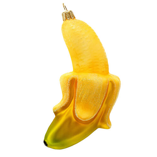 Banana Christmas tree decoration blown glass 3