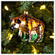 Hyena, Christmas tree decoration of blown glass s2
