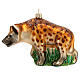 Hyena Christmas tree decoration in blown glass s1