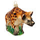 Hyena Christmas tree decoration in blown glass s4