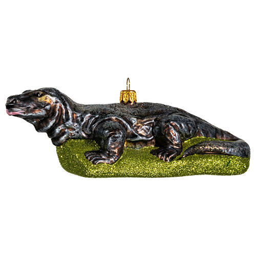 Komodo dragon, blown glass, Christmas tree decoration 1