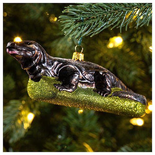 Dragón de Komodo decoraciones árbol Navidad vidrio soplado 2
