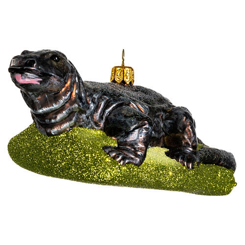 Drago Komodo decorazioni albero Natale vetro soffiato 3