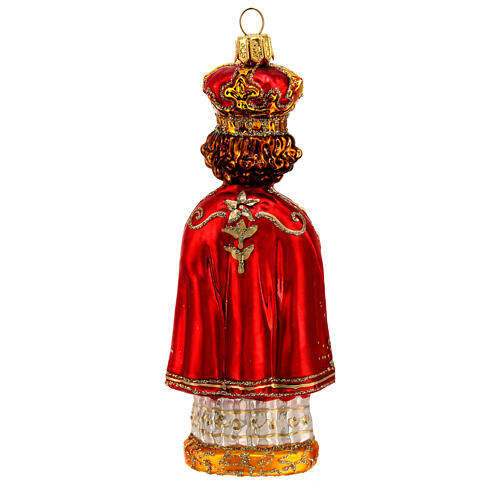 Jesus Child of Prague, Christmas tree decoration of blown glass 6