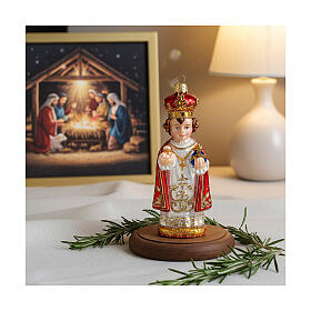 Gesù Bambino Praga decorazioni albero Natale vetro soffiato