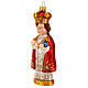 Infant Jesus Prague Christmas tree decoration in blown glass s3