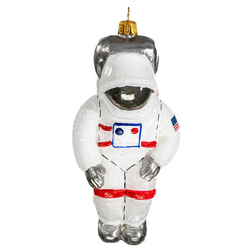 Astronaut, Weihnachtsbaumschmuck aus mundgeblasenem Glas 1