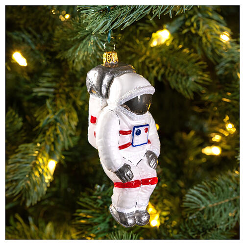 Astronaut, Weihnachtsbaumschmuck aus mundgeblasenem Glas 2