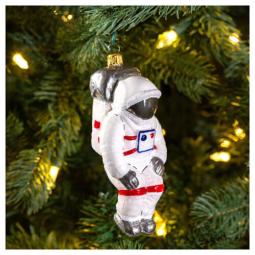 Astronaut, blown glass, Christmas tree decoration 2