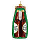 Cerveza 6 botellas decoraciones árbol Navidad vidrio soplado s5