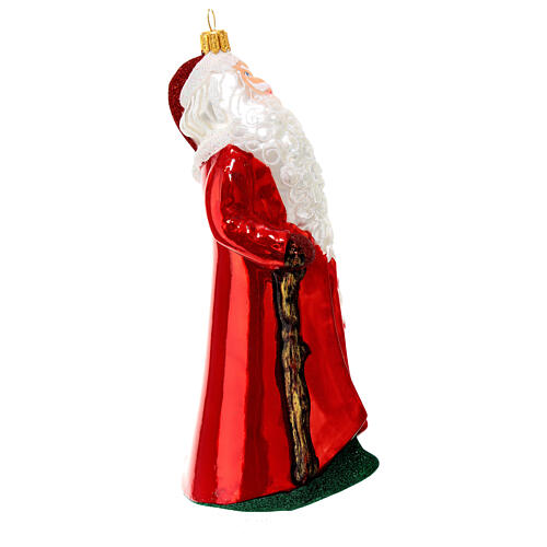 Papá Noel campanillas decoraciones árbol Navidad vidrio soplado 6