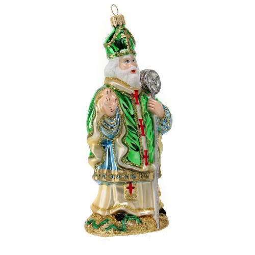 Saint Patrick, Christmas tree decoration, blown glass 4