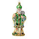 Saint Patrick, Christmas tree decoration, blown glass s1