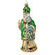 Saint Patrick, Christmas tree decoration, blown glass s3