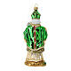 Saint Patrick, Christmas tree decoration, blown glass s5