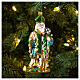 St Patrick Christmas tree ornament in blown glass s2
