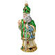 St Patrick Christmas tree ornament in blown glass s3