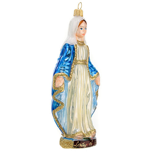 Our Lady of Grace Christmas tree decoration in blown glass 4