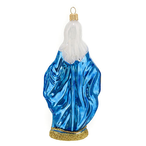 Our Lady of Grace Christmas tree decoration in blown glass 5