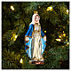 Our Lady of Grace Christmas tree decoration in blown glass s2