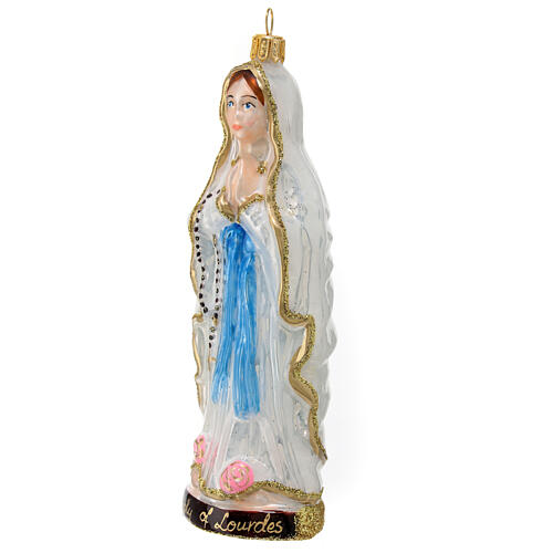Madonna Lourdes decorazioni albero Natale vetro soffiato 3